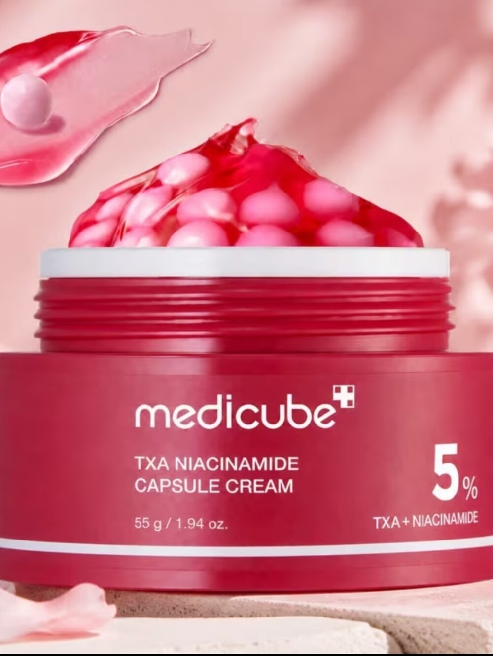 Medicube TXA Niacinamide Capsule Cream 5% - Red Brightening Moisturizer